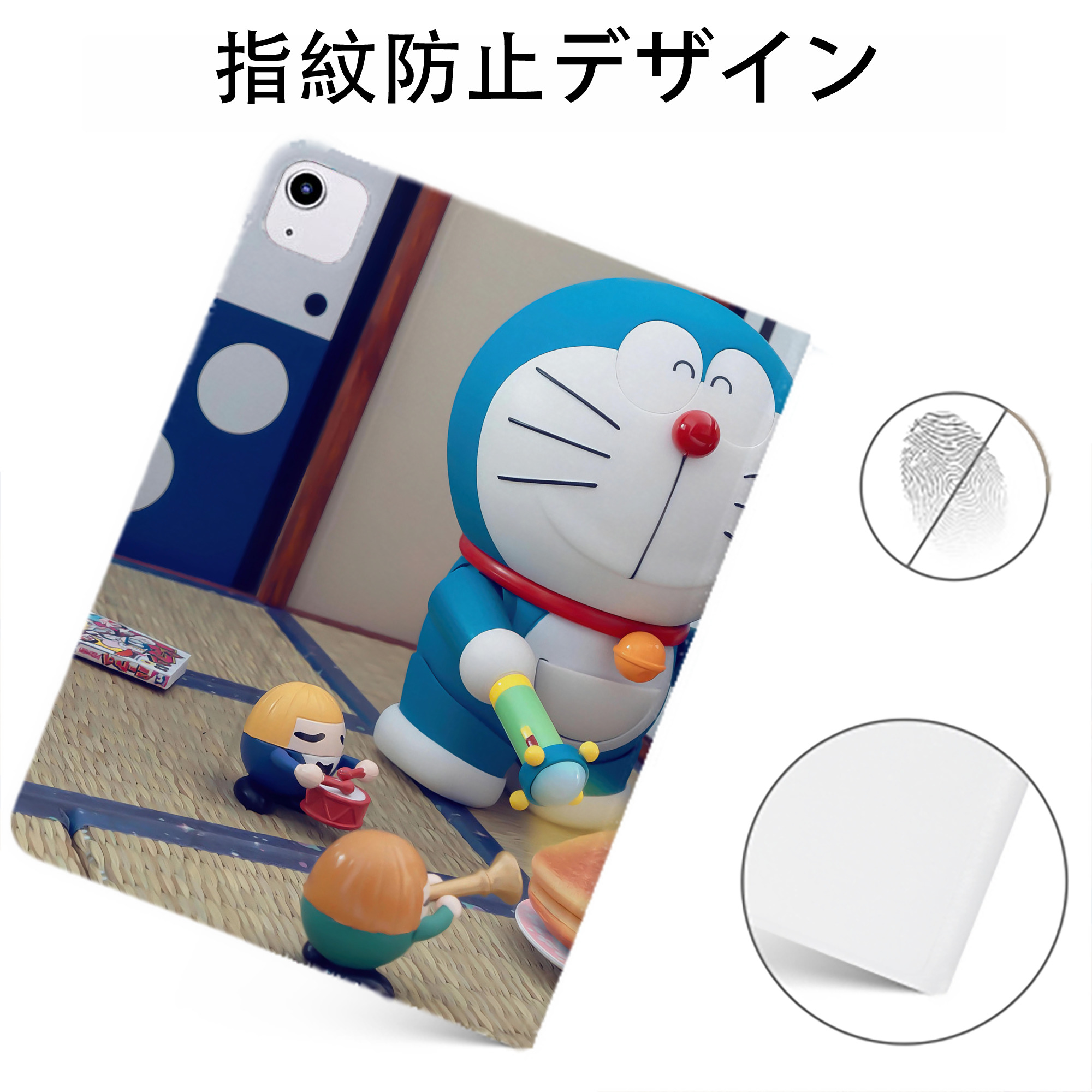 （画像用） ドラえもん Doraemon IPadケース ペンホルダー付き ブックスタイルデザイン